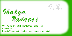 ibolya madacsi business card